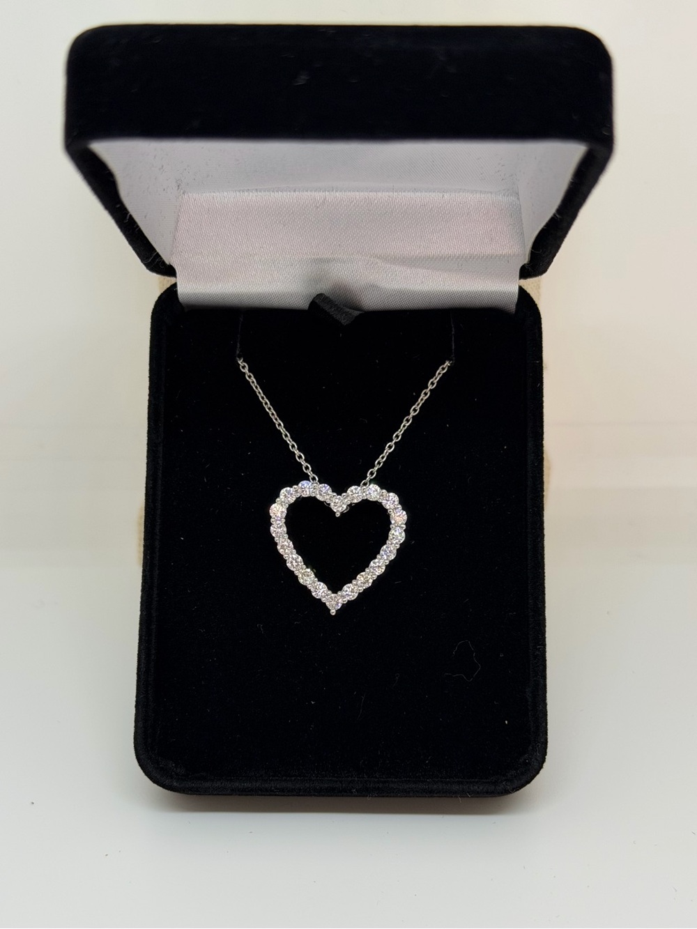 Lab-Grown Diamond Heart Pendant Necklace 14K Gold Over 925 Sterling Silver NWT
